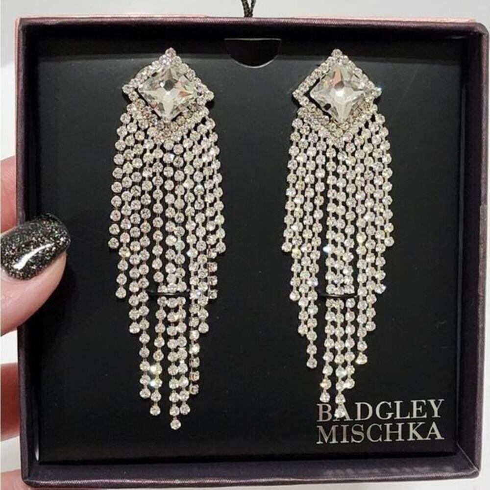 Badgley‎ Mishka jeweled statement earrings new!!!